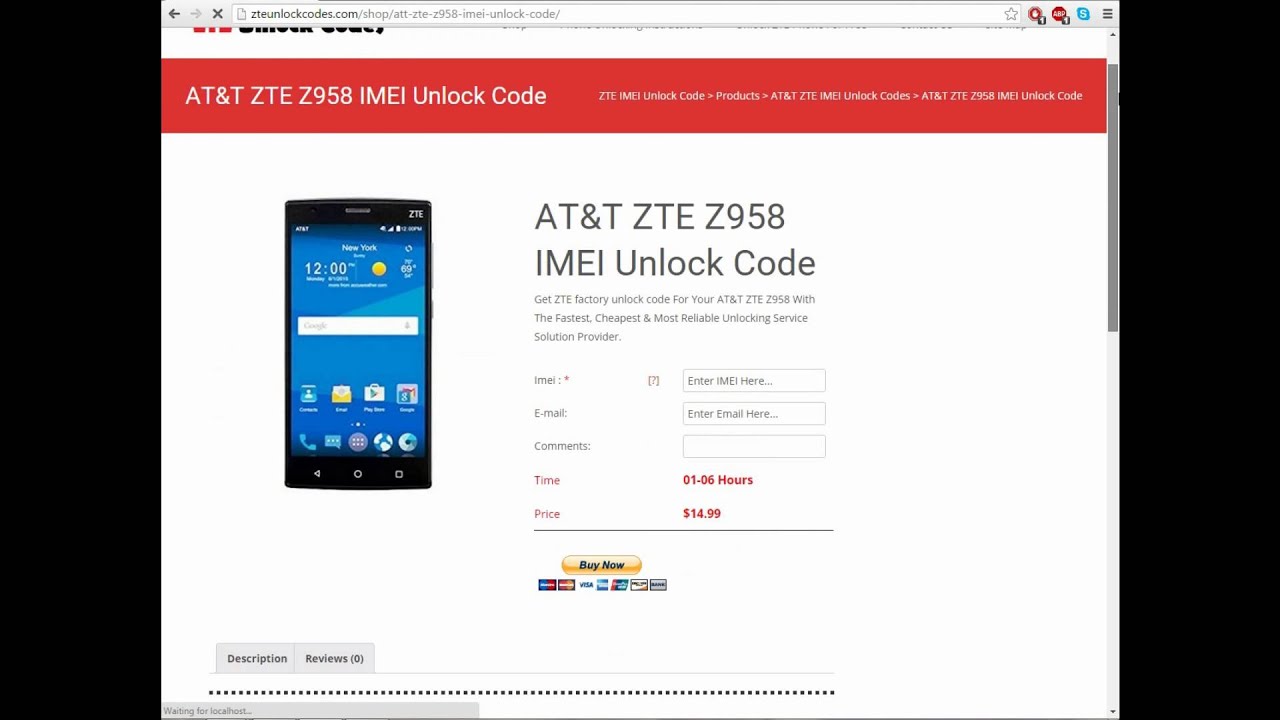 At&t Zte Z958 Unlock Code Free